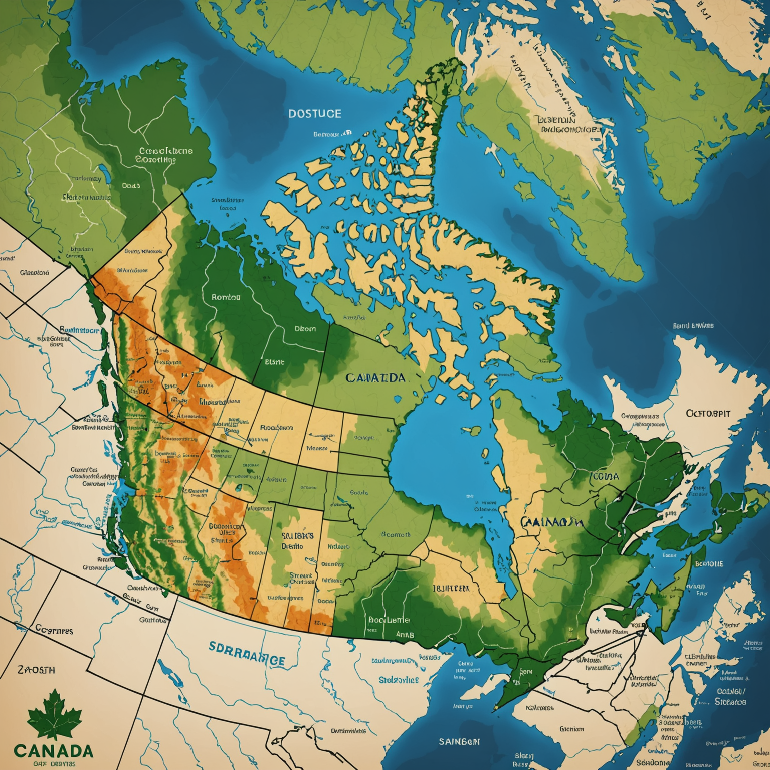 Map of Canada with Salvatore delivery locations highlighted across major cities and business districts, nationwide coverage visualization